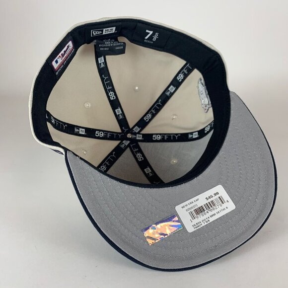 Detroit Tigers MLB Gray Navy Blue New Era 59Fifty July 4th Fitted Hat 7 5/8 New - Picture 5 of 6